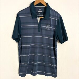 Adidas US Open 2019 Pebble Beach Golf Polo Shirt Mens L Striped Performance Prep